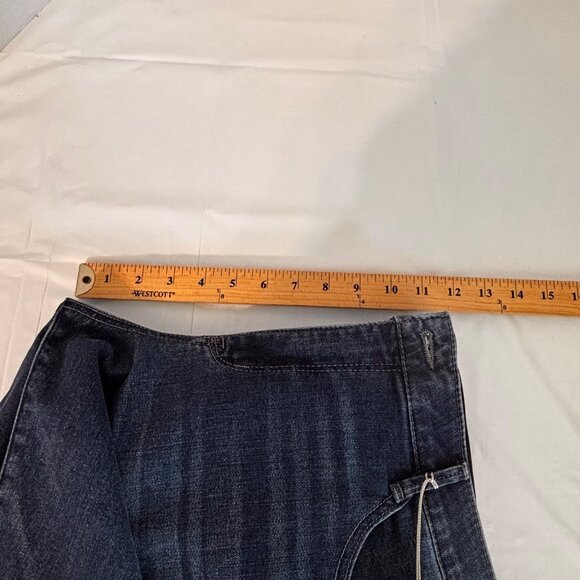 Wit & Wisdom Ab-Solution Ankle Skimmer Jeans 16P Blue Stretch Denim Raw Hem - Picture 11 of 12